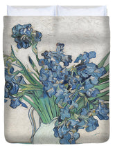 Vincent Van Gogh Irises Floral Purple - Duvet Cover Duvet Cover Pixels Queen  