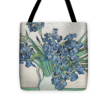 Vincent Van Gogh Irises Floral Purple - Tote Bag Tote Bag Pixels 16" x 16"  