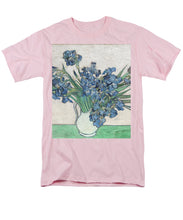 Vincent Van Gogh Irises Floral Purple - Men's T-Shirt  (Regular Fit) Men's T-Shirt (Regular Fit) Pixels Pink Small 