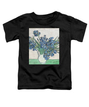 Vincent Van Gogh Irises Floral Purple - Toddler T-Shirt Toddler T-Shirt Pixels Black Small 