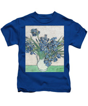 Vincent Van Gogh Irises Floral Purple - Kids T-Shirt Kids T-Shirt Pixels Royal Small 