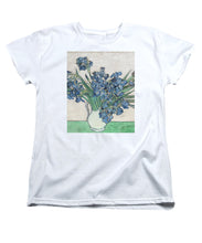 Vincent Van Gogh Irises Floral Purple - Women's T-Shirt (Standard Fit) Women's T-Shirt (Standard Fit) Pixels White Small 