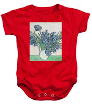 Vincent Van Gogh Irises Floral Purple - Baby Onesie Baby Onesie Pixels Red Small 
