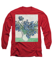 Vincent Van Gogh Irises Floral Purple - Long Sleeve T-Shirt Long Sleeve T-Shirt Pixels Red Small 