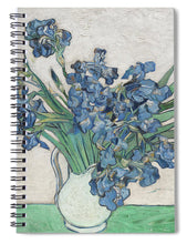 Vincent Van Gogh Irises Floral Purple - Spiral Notebook Spiral Notebook Pixels 6" x 8"  