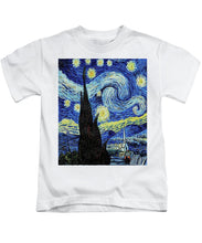 Vincent Van Gogh Starry Night Painting - Kids T-Shirt Kids T-Shirt Pixels White Small 