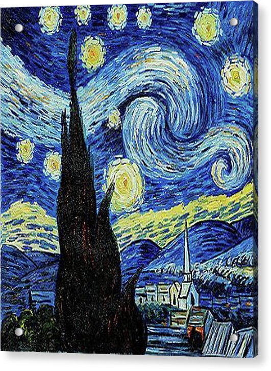 Vincent Van Gogh Starry Night Painting Acrylic Print – Rubino