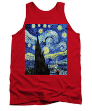 Vincent Van Gogh Starry Night Painting - Tank Top Tank Top Pixels Red Small 