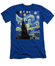 Vincent Van Gogh Starry Night Painting - Men's T-Shirt (Athletic Fit) Men's T-Shirt (Athletic Fit) Pixels Royal Small 