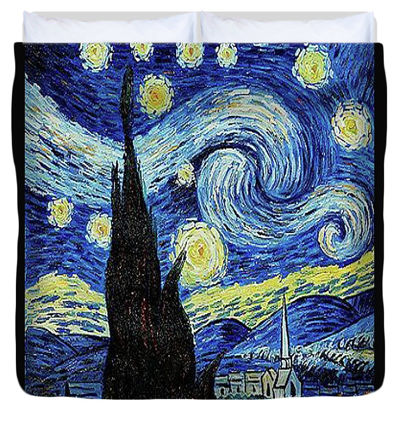 Vincent Van Gogh Starry Night Painting - Duvet Cover Duvet Cover Pixels King  