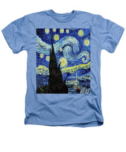 Vincent Van Gogh Starry Night Painting - Heathers T-Shirt Heathers T-Shirt Pixels Light Blue Small 