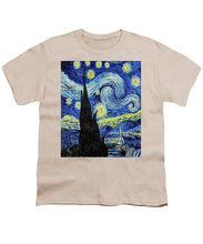 Vincent Van Gogh Starry Night Painting - Youth T-Shirt Youth T-Shirt Pixels Cream Small 