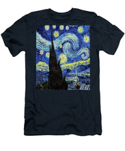 Vincent Van Gogh Starry Night Painting - Men's T-Shirt (Athletic Fit) Men's T-Shirt (Athletic Fit) Pixels Navy Small 