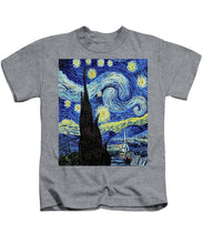 Vincent Van Gogh Starry Night Painting - Kids T-Shirt Kids T-Shirt Pixels Heather Small 