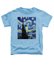 Vincent Van Gogh Starry Night Painting - Toddler T-Shirt Toddler T-Shirt Pixels Carolina Blue Small 