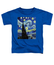 Vincent Van Gogh Starry Night Painting - Toddler T-Shirt Toddler T-Shirt Pixels Royal Small 