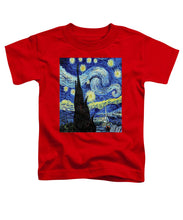 Vincent Van Gogh Starry Night Painting - Toddler T-Shirt Toddler T-Shirt Pixels Red Small 