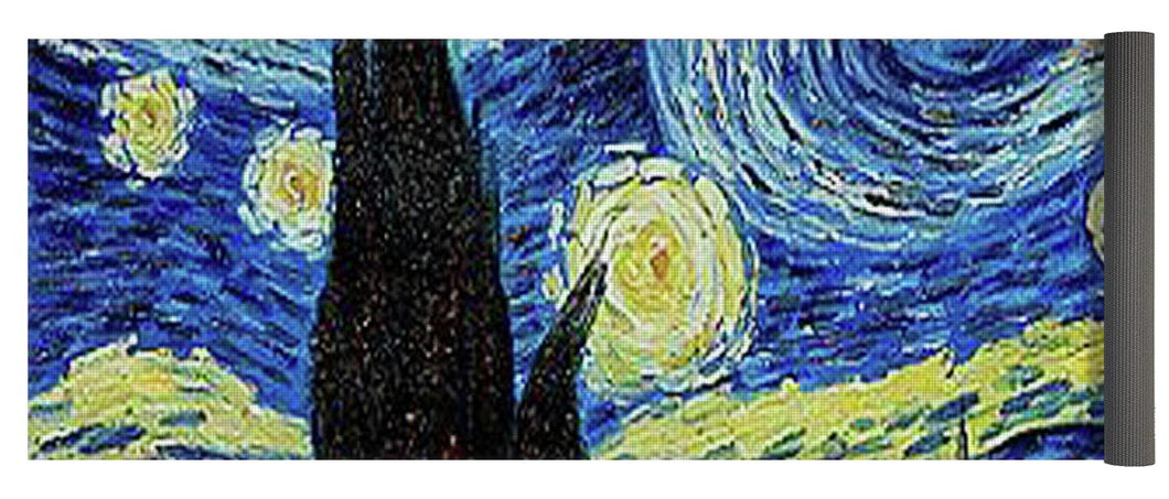 Vincent Van Gogh Starry Night Painting - Yoga Mat Yoga Mat Pixels 24