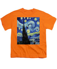 Vincent Van Gogh Starry Night Painting - Youth T-Shirt Youth T-Shirt Pixels Orange Small 