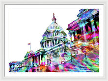 Washington Capitol Color 1 - Framed Print