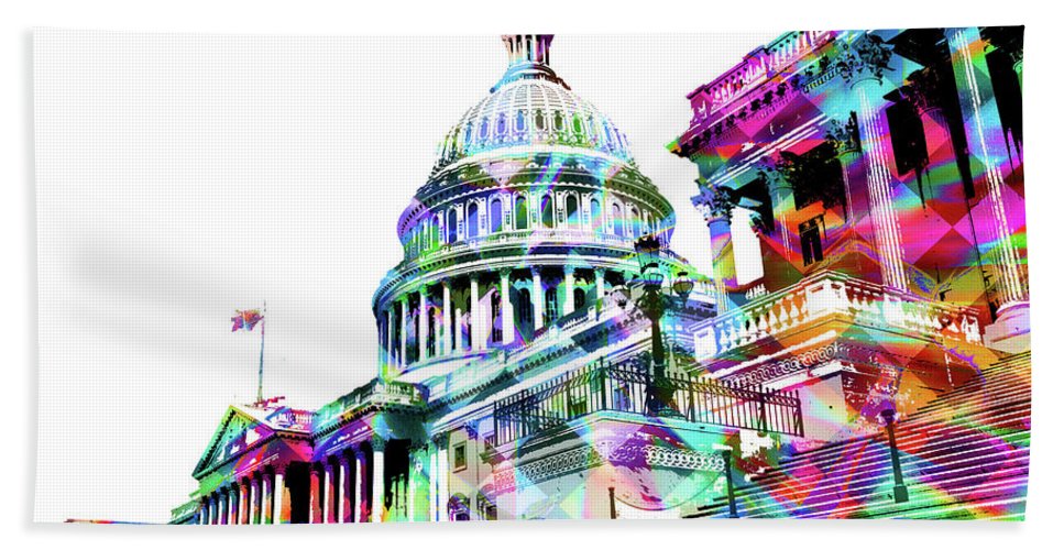 Washington Capitol Color 1 - Beach Towel