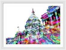 Washington Capitol Color 1 - Framed Print