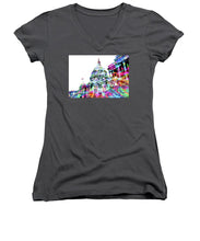 Washington Capitol Color 1 - Women's V-Neck (Athletic Fit)