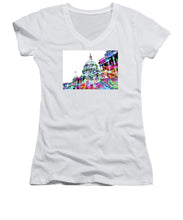 Washington Capitol Color 1 - Women's V-Neck (Athletic Fit)