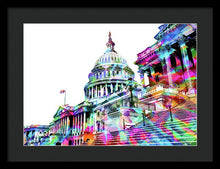 Washington Capitol Color 1 - Framed Print