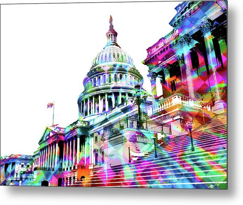 Washington Capitol Color 1 - Metal Print