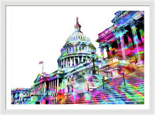 Washington Capitol Color 1 - Framed Print
