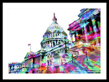Washington Capitol Color 1 - Framed Print