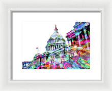Washington Capitol Color 1 - Framed Print