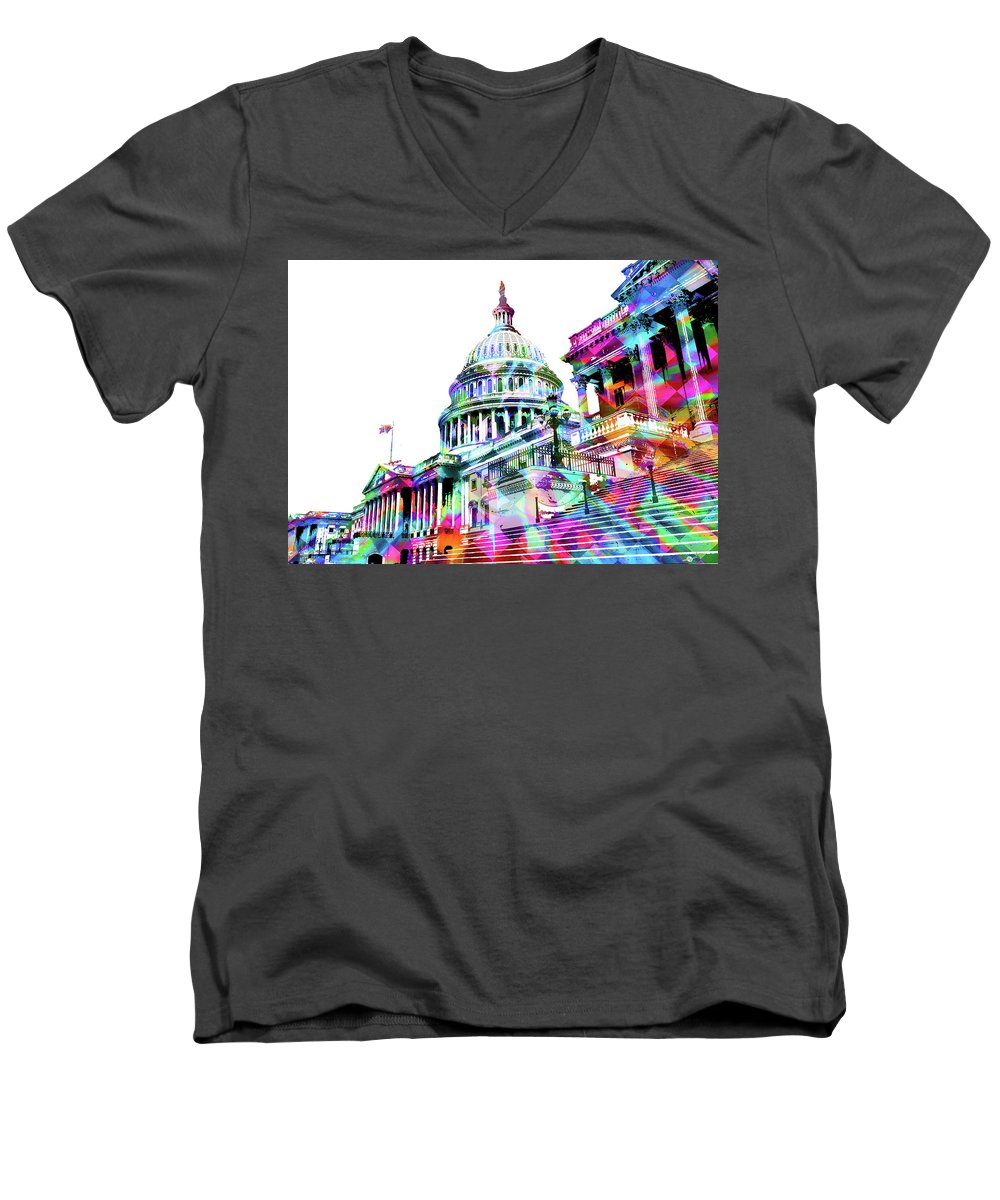Washington Capitol Color 1 - Men's V-Neck T-Shirt