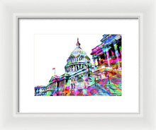 Washington Capitol Color 1 - Framed Print