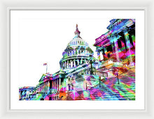 Washington Capitol Color 1 - Framed Print