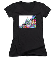 Washington Capitol Color 1 - Women's V-Neck (Athletic Fit)