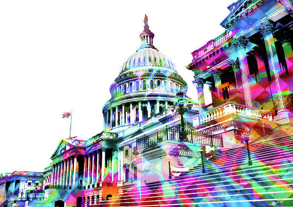 Washington Capitol Color 1 - Art Print