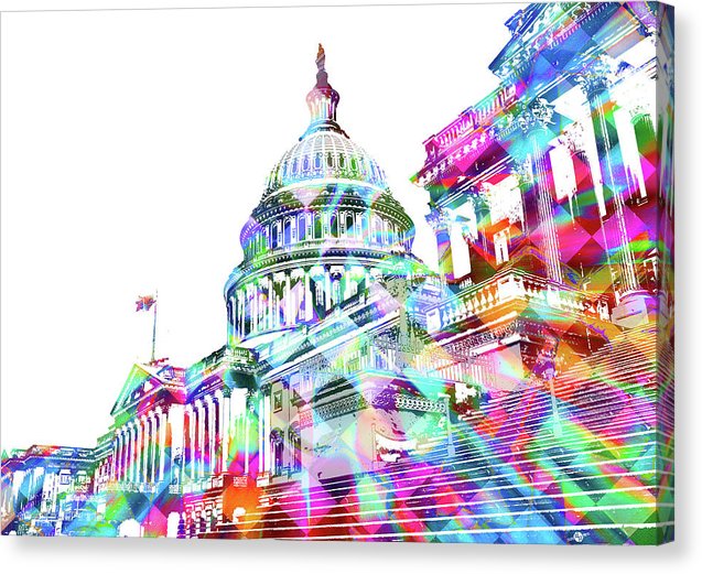 Washington Capitol Color 2 - Canvas Print