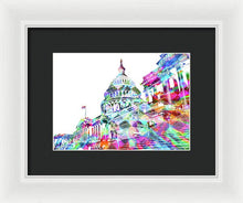Washington Capitol Color 2 - Framed Print