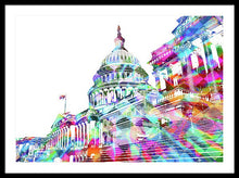 Washington Capitol Color 2 - Framed Print