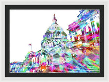 Washington Capitol Color 2 - Framed Print