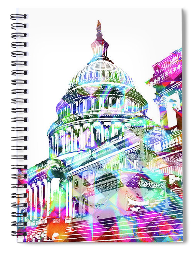 Washington Capitol Color 2 - Spiral Notebook