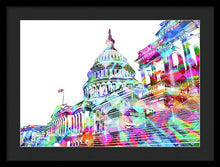 Washington Capitol Color 2 - Framed Print