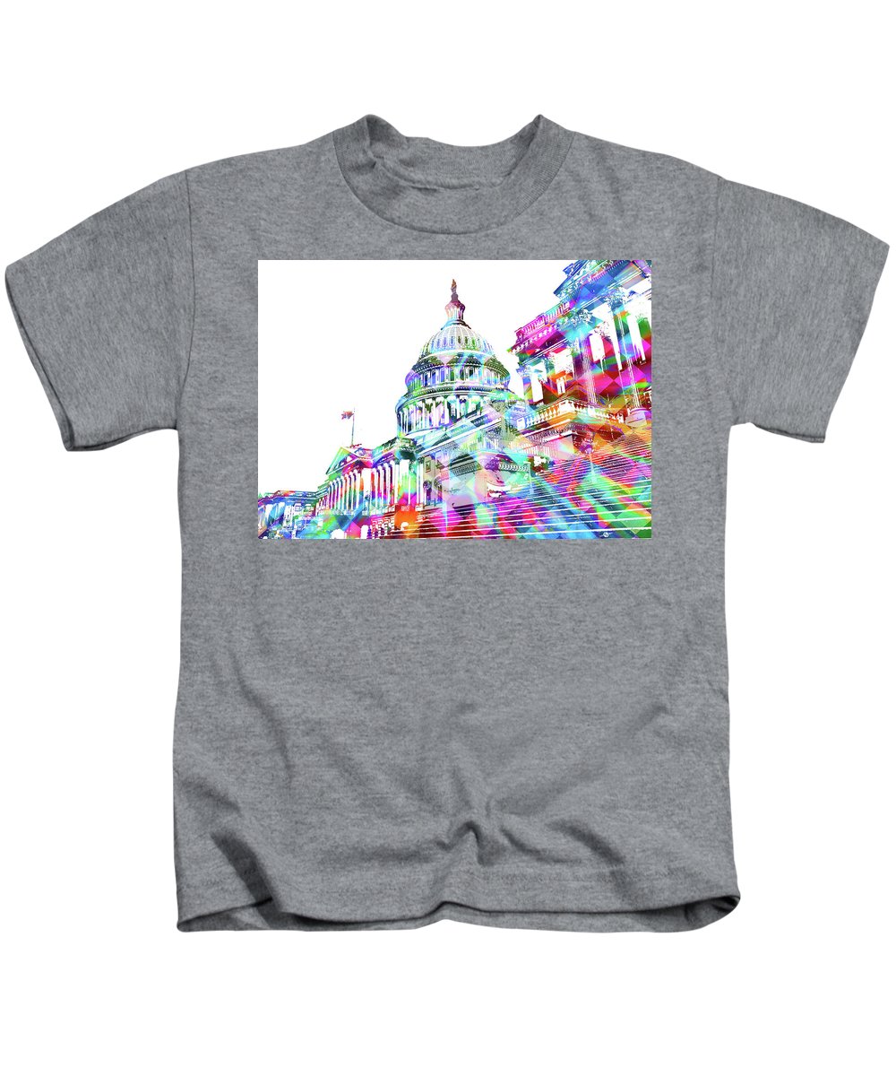 Washington Capitol Color 2 - Kids T-Shirt