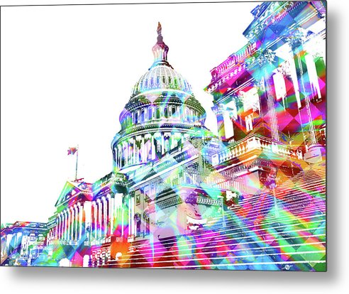 Washington Capitol Color 2 - Metal Print