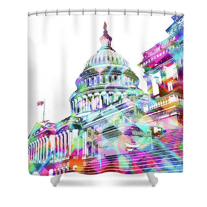 Washington Capitol Color 2 - Shower Curtain