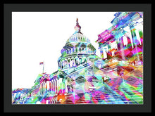 Washington Capitol Color 2 - Framed Print