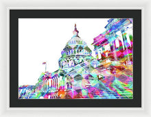Washington Capitol Color 2 - Framed Print