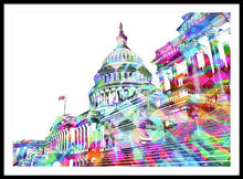 Washington Capitol Color 2 - Framed Print